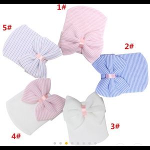 Newborn beanie Hats with a huge bow